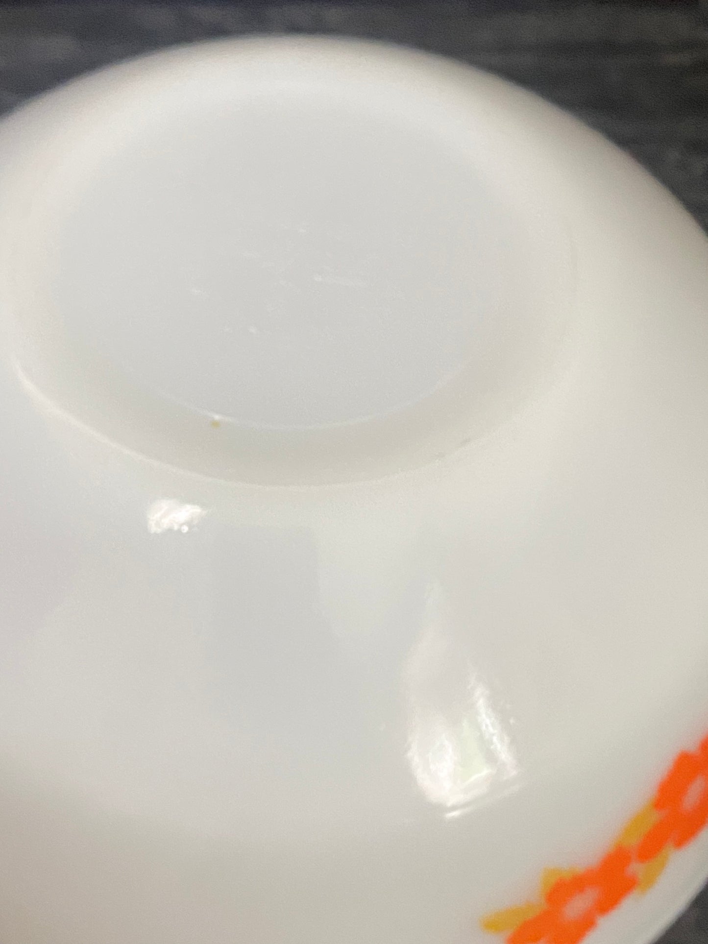 Federal Glass Orange Flower 7 Inch Mixing Bowl