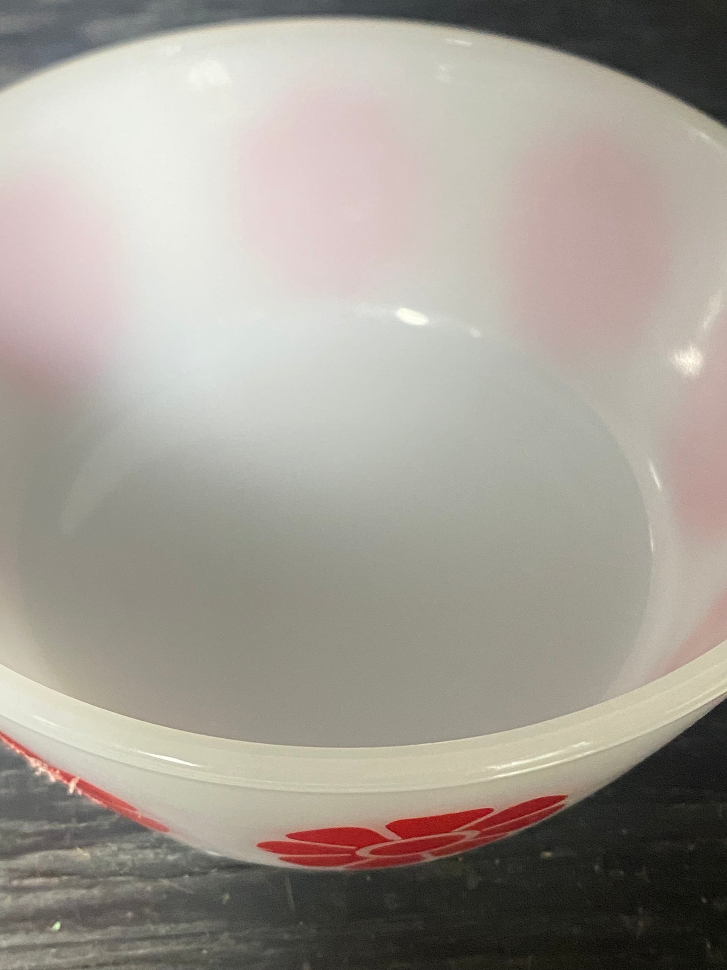 Federal Glass Red Daisy 5 Inch Mixing Bowl