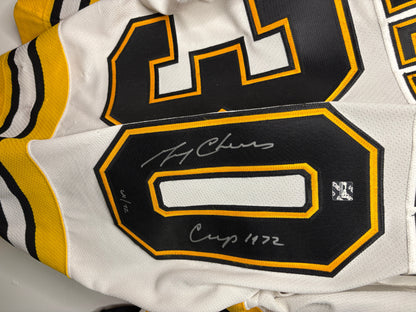 Autographed Gerry Cheevers Boston Bruins Jersey