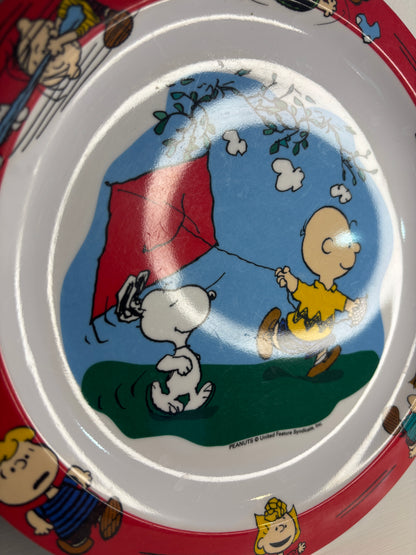 Charlie Brown and Snoopy Shatterproof Kids Plate and Bowl