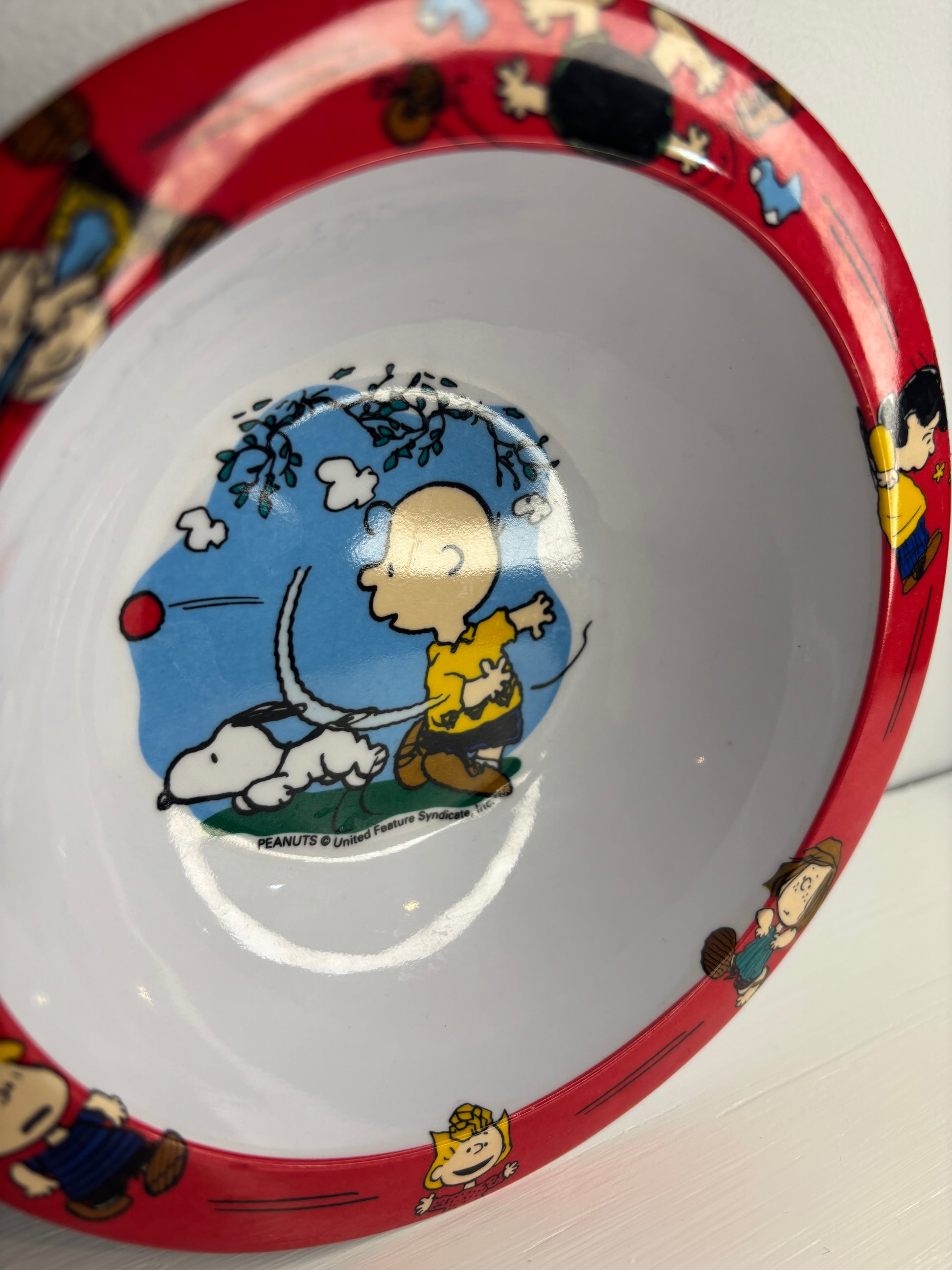 Charlie Brown and Snoopy Shatterproof Kids Plate and Bowl