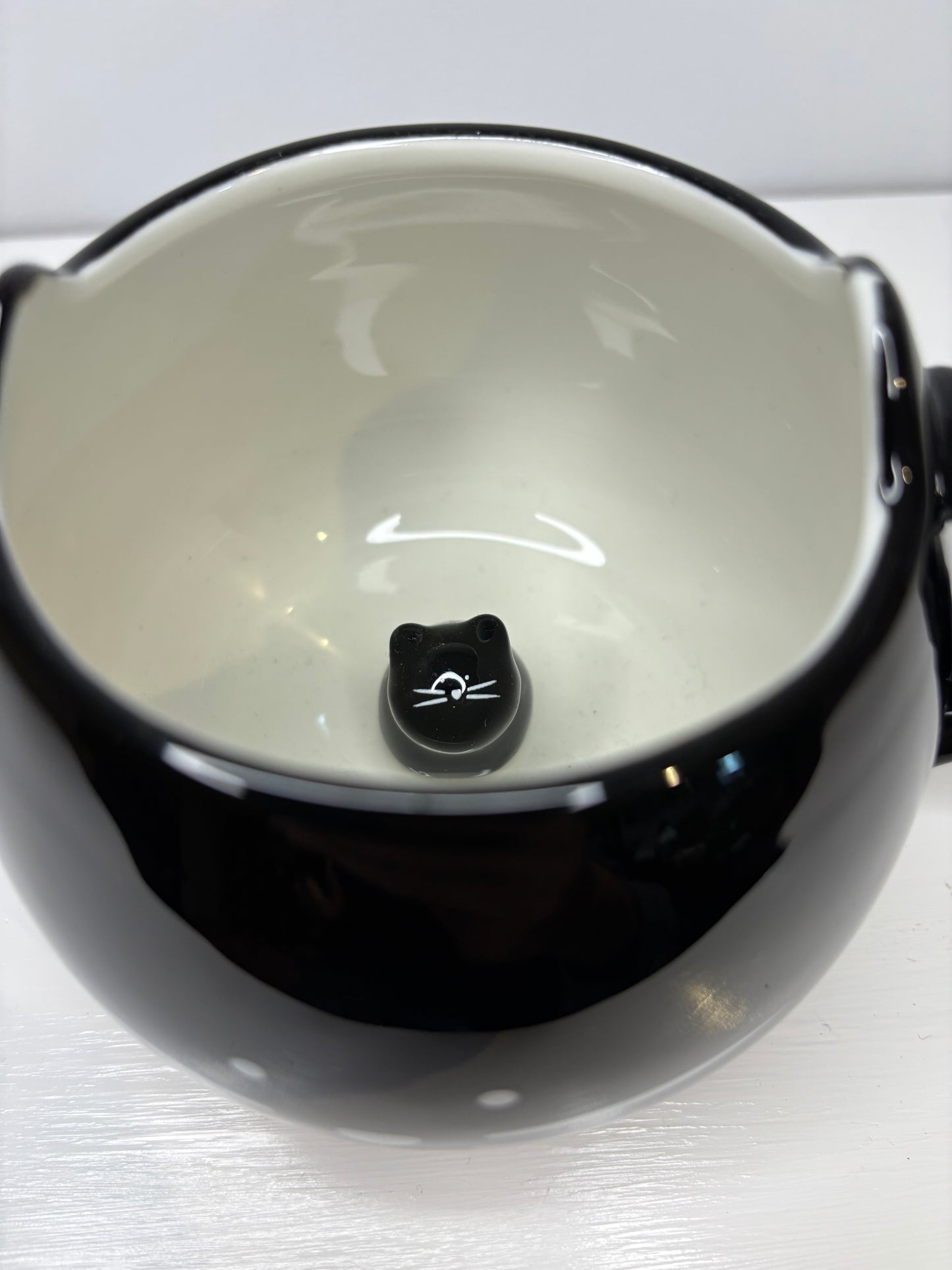 Black Cat Face Kitten Surprise Cat Mug
