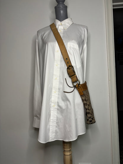 Vintage Coach Signature Canvas Crossbody Shoulder Bag