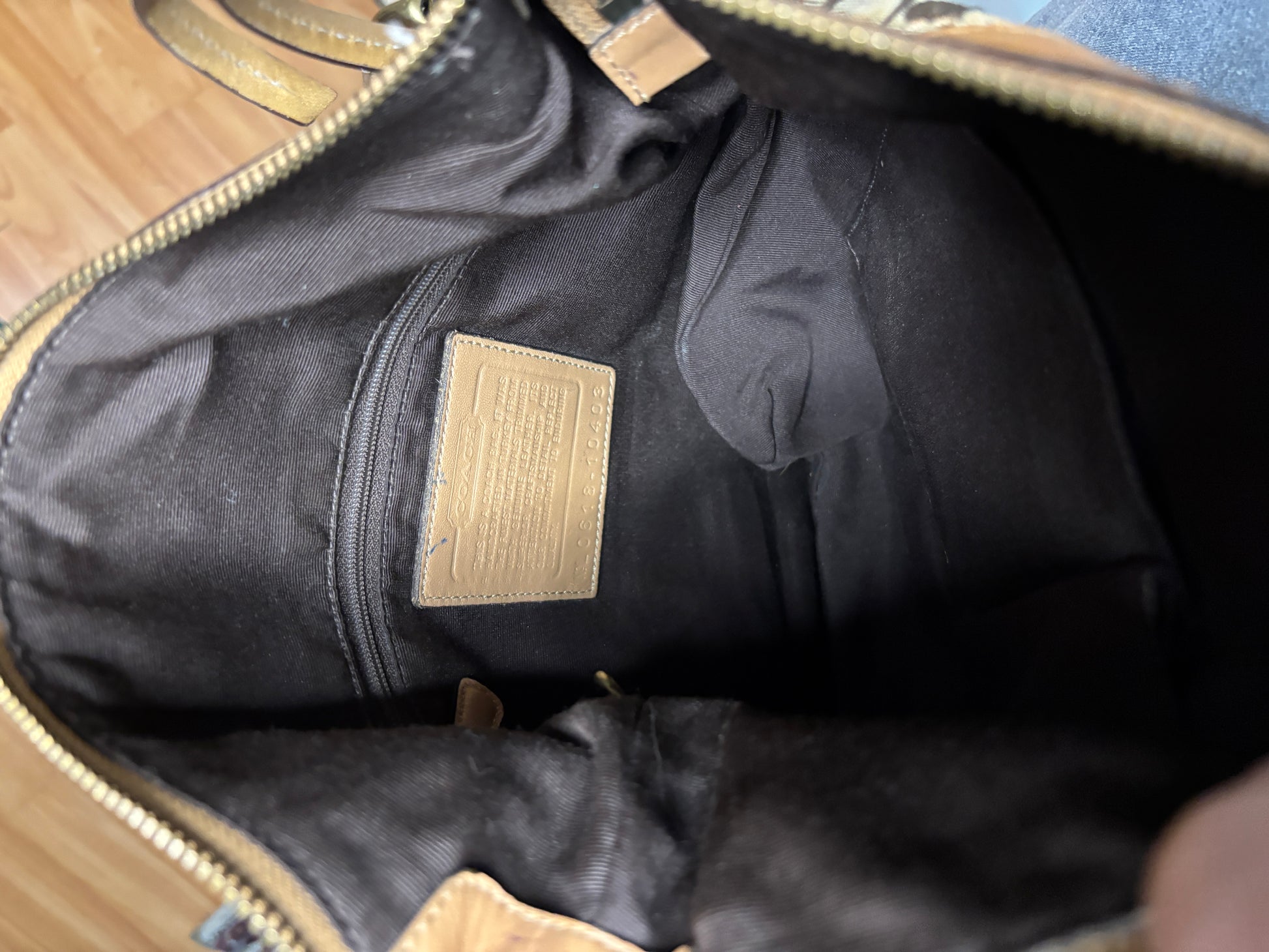 Vintage Coach Signature Canvas Crossbody Shoulder Bag