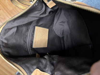 Vintage Coach Signature Canvas Crossbody Shoulder Bag