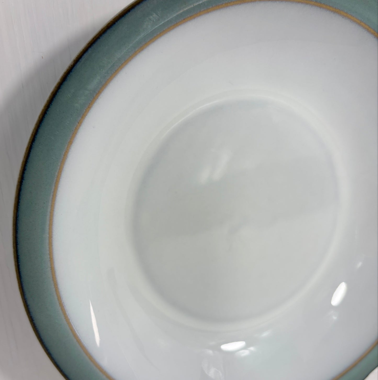 Denby Regency Green Rimmed Soup Bowls