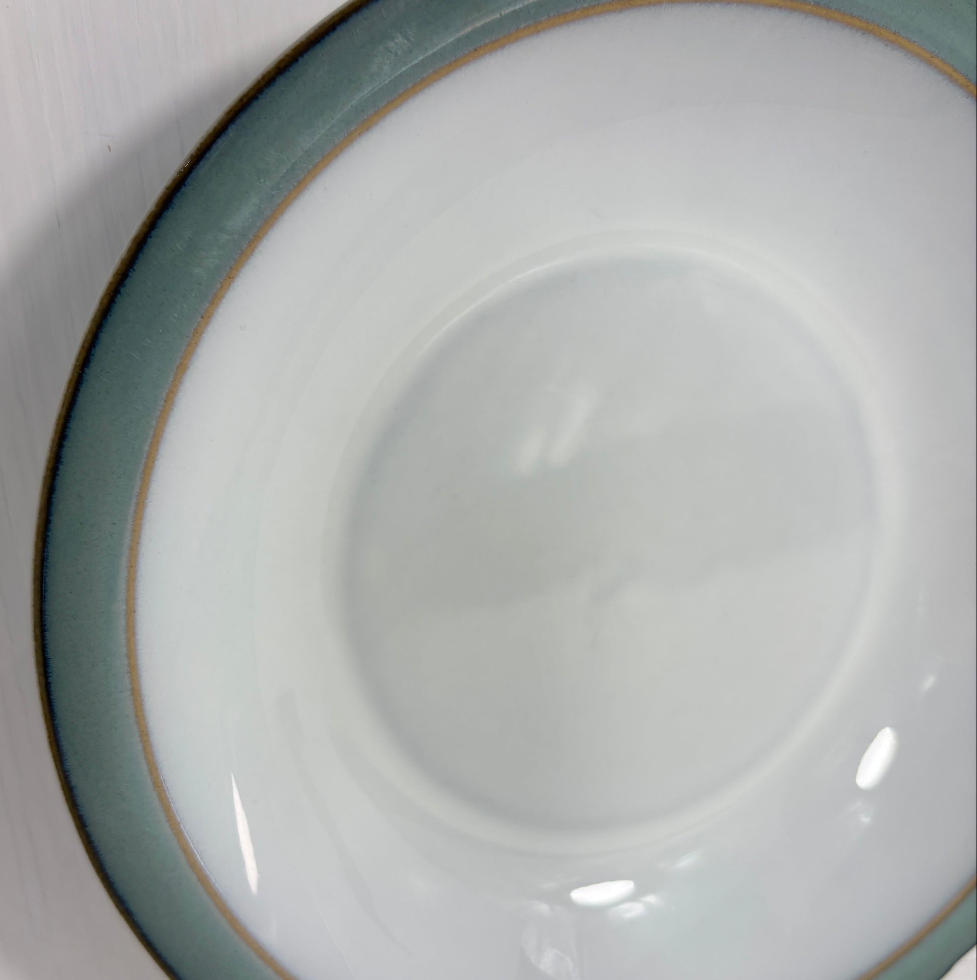 Denby Regency Green Rimmed Soup Bowls