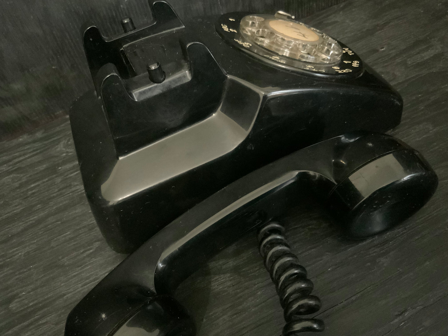 Northern Telecom Vintage Black Rotary Desk Telephone