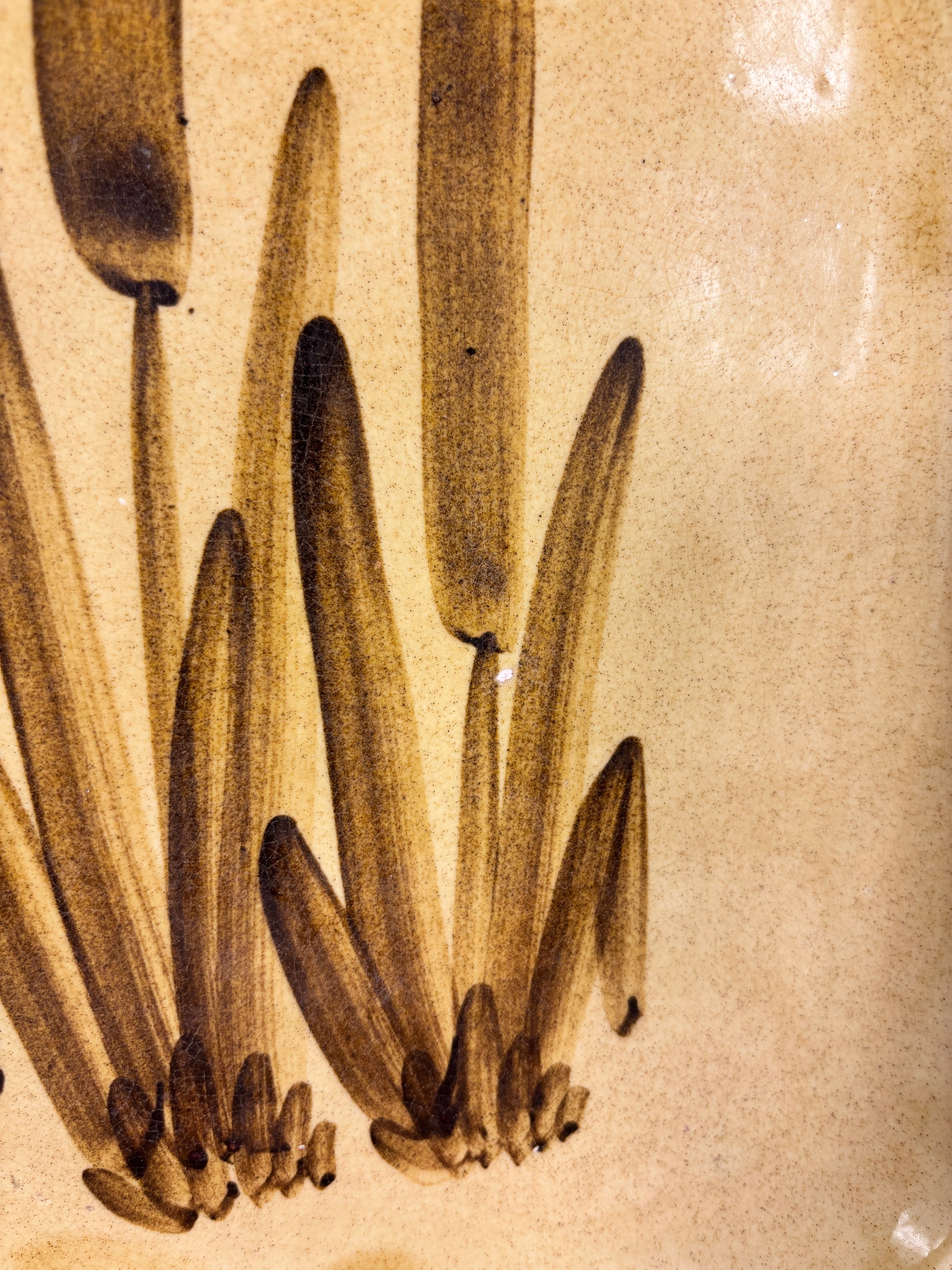 Galleon Ware Canada Bulrush Cattail Serving Platter