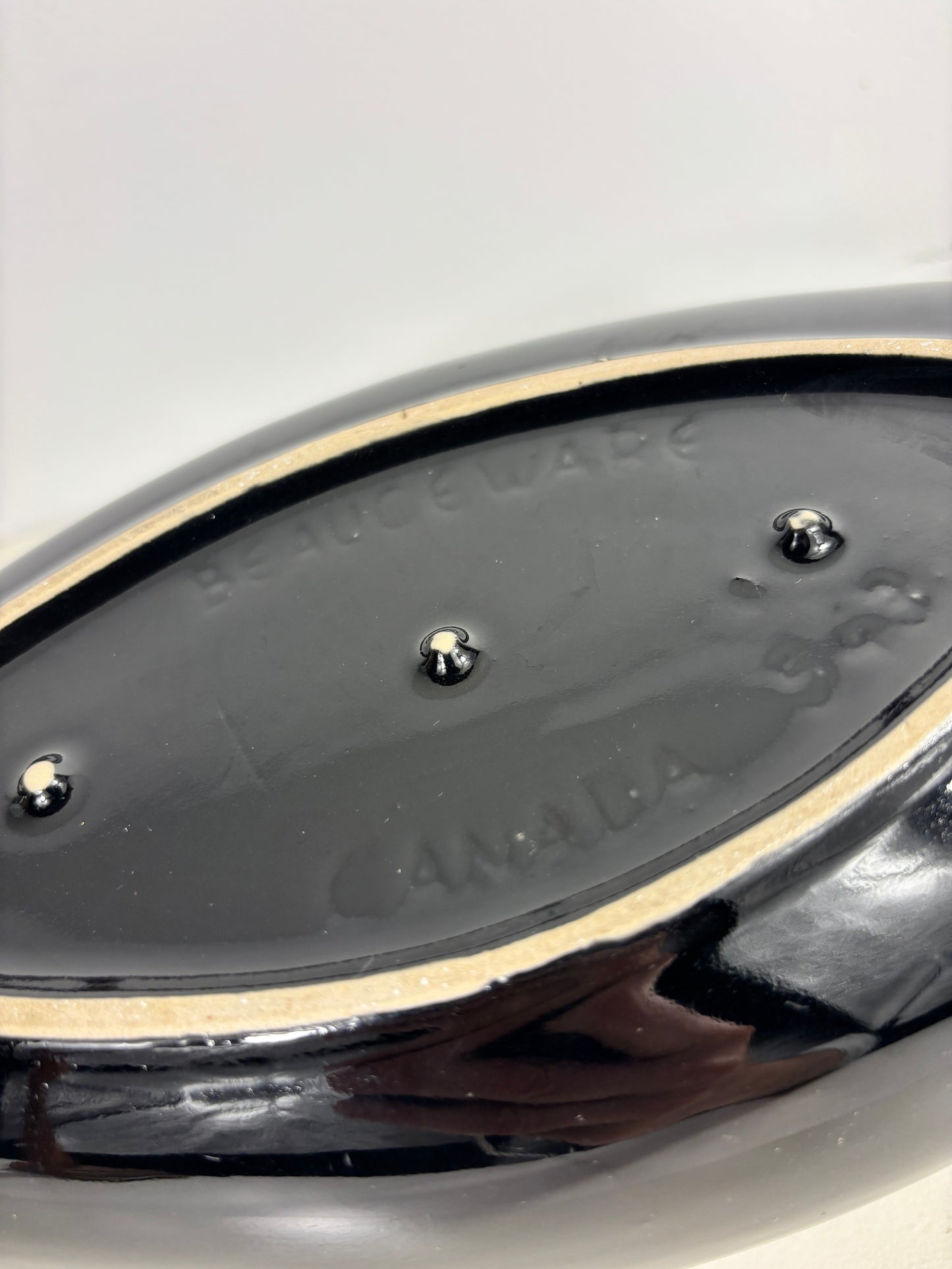 Rare Beauceware Black Console Bowl 