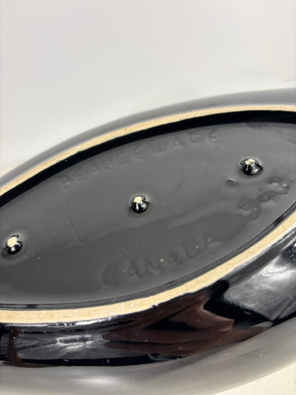 Rare Beauceware Black Console Bowl 