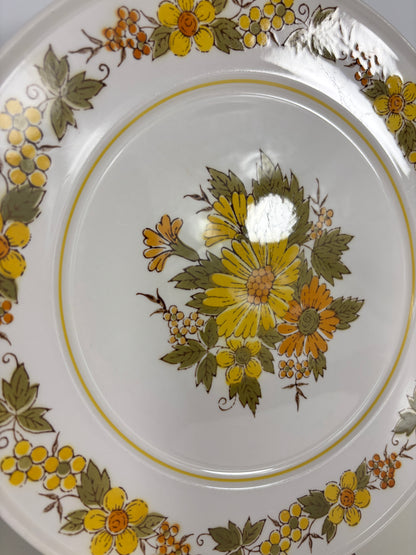 Decorative plate with floral pattern on a white background