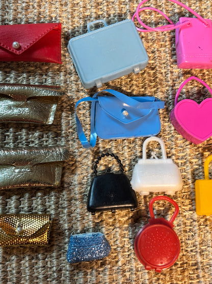Lot of Vintage Barbie Purses and Bags