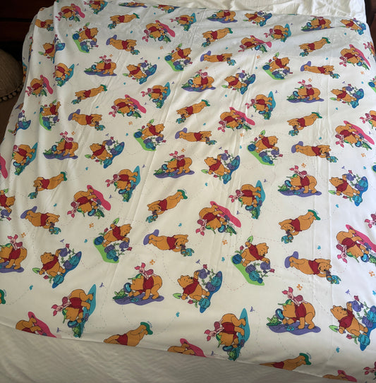 Vintage Made in Canada Winnie the Pooh Twin Bedsheet