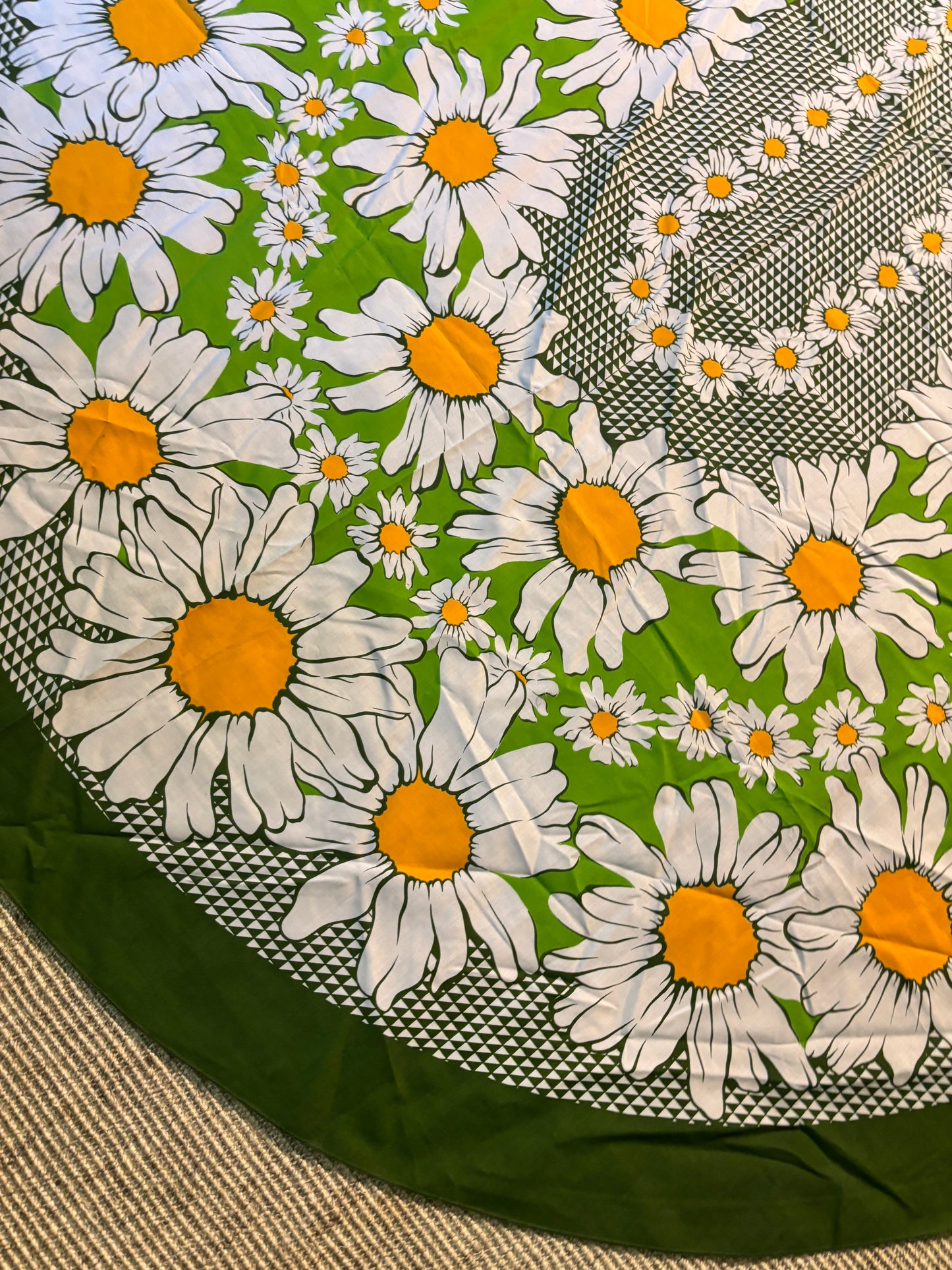 Letra Terital Montefibre Daisy Theme Retro Tablecloth