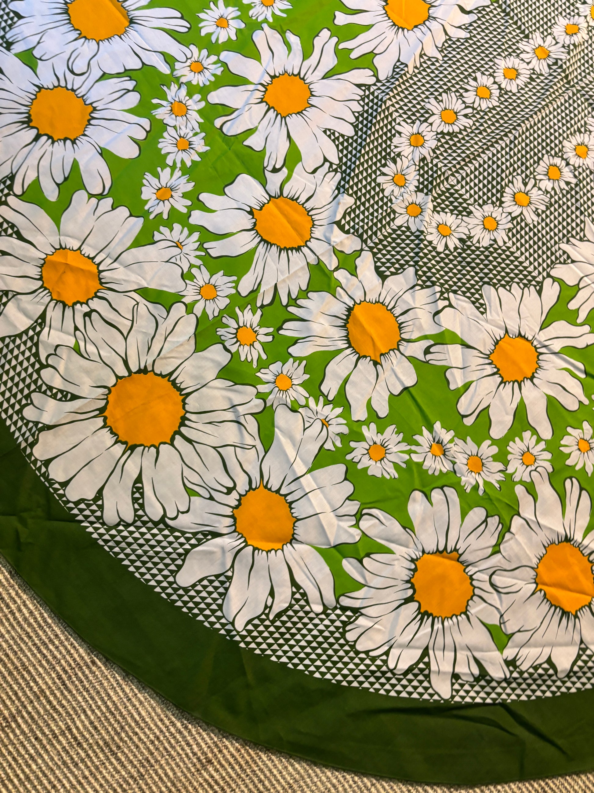 Letra Terital Montefibre Daisy Theme Retro Tablecloth