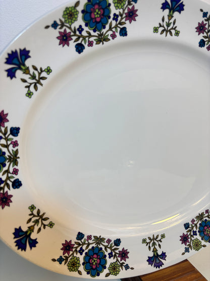 Decorative plate with floral patterns on a white background
