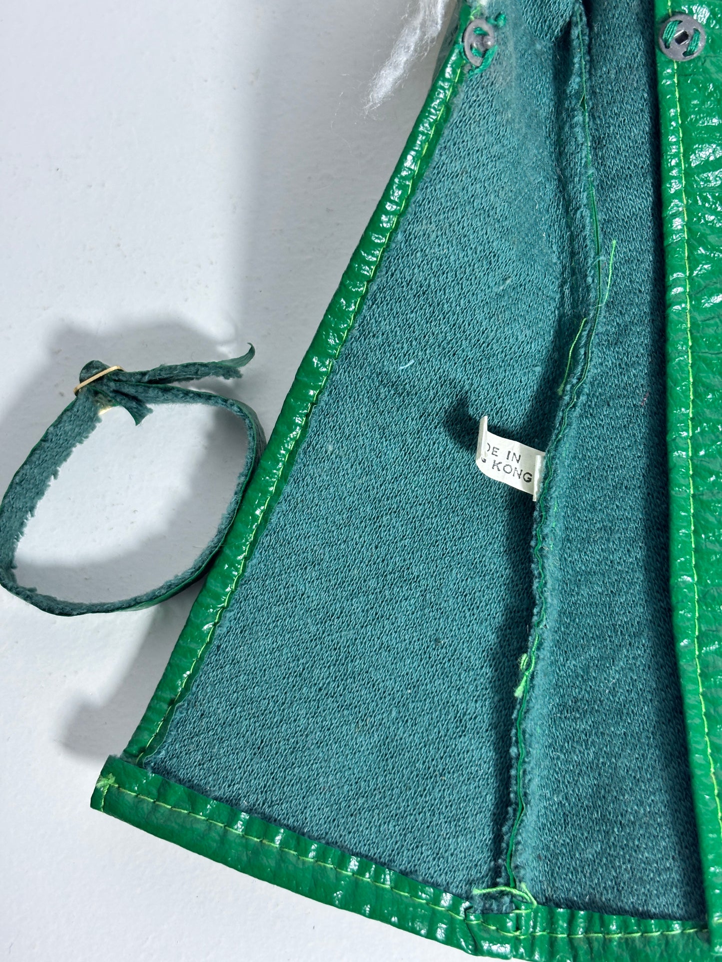Vintage Barbie Green Pleather Coat with Belt
