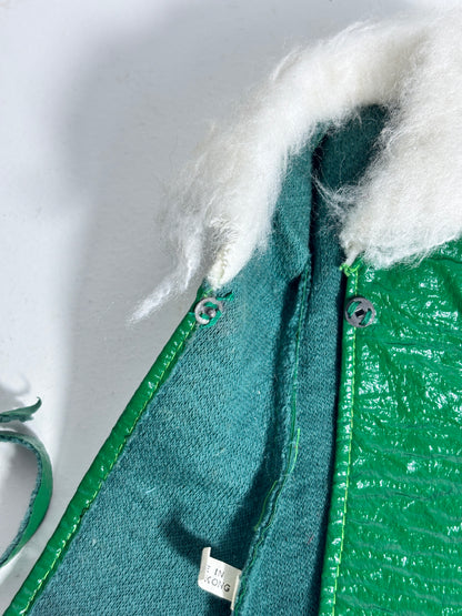 Vintage Barbie Green Pleather Coat with Belt