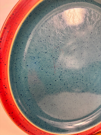 Denby Harlequin Green and Red Salad Plate