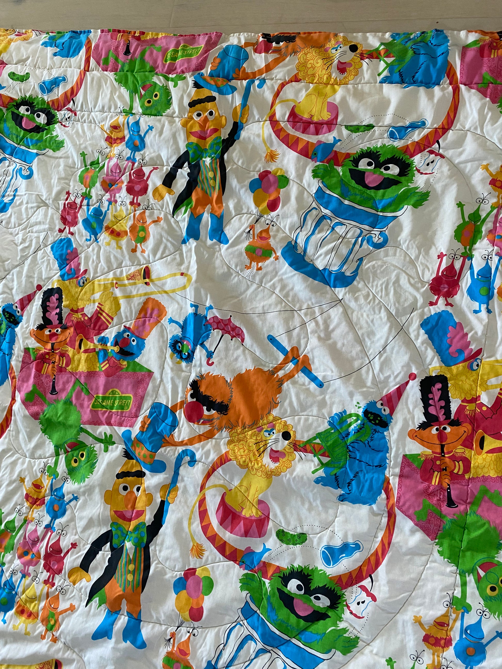 Vintage Sesame Street Bed Sheet