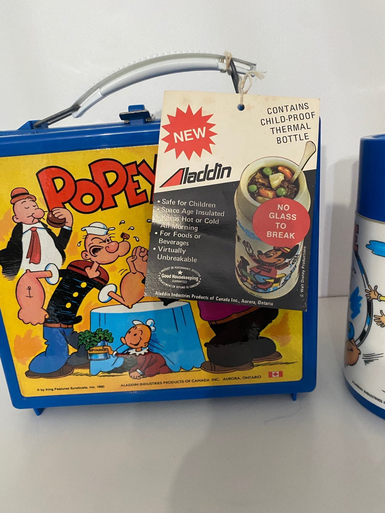 Aladdin Popeye Lunch Box and Thermos New Old Stock - HLJ at HomeAladdin Popeye Lunch Box and Thermos New Old StockLunch Box and ThermosAladdin