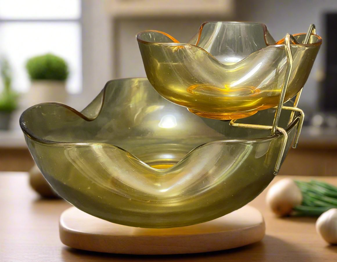 Anchor Hocking Accent Modern Honey Gold Amber Glass Chip & Dip Bowl Set - HLJ at HomeAnchor Hocking Accent Modern Honey Gold Amber Glass Chip & Dip Bowl SetChip and Dip BowlAnchor Hocking