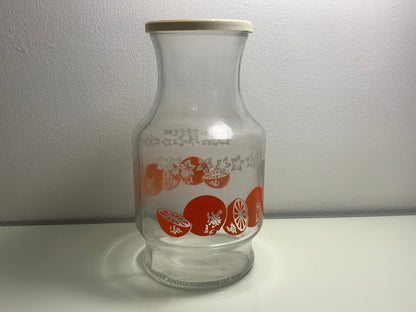 Anchor Hocking Orange Blossom Pitcher and Glasses