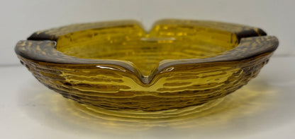 Anchor Hocking Soreno Golden Yellow Glass Ashtray