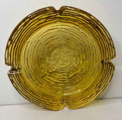 Anchor Hocking Soreno Golden Yellow Glass Ashtray