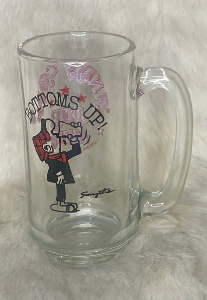 Andy Capp Bottoms Up Vintage Pub Mug Beer Glass