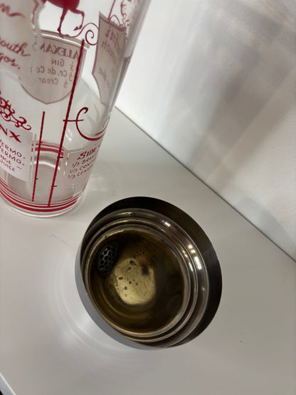 Vintage Glass Cocktail Shaker