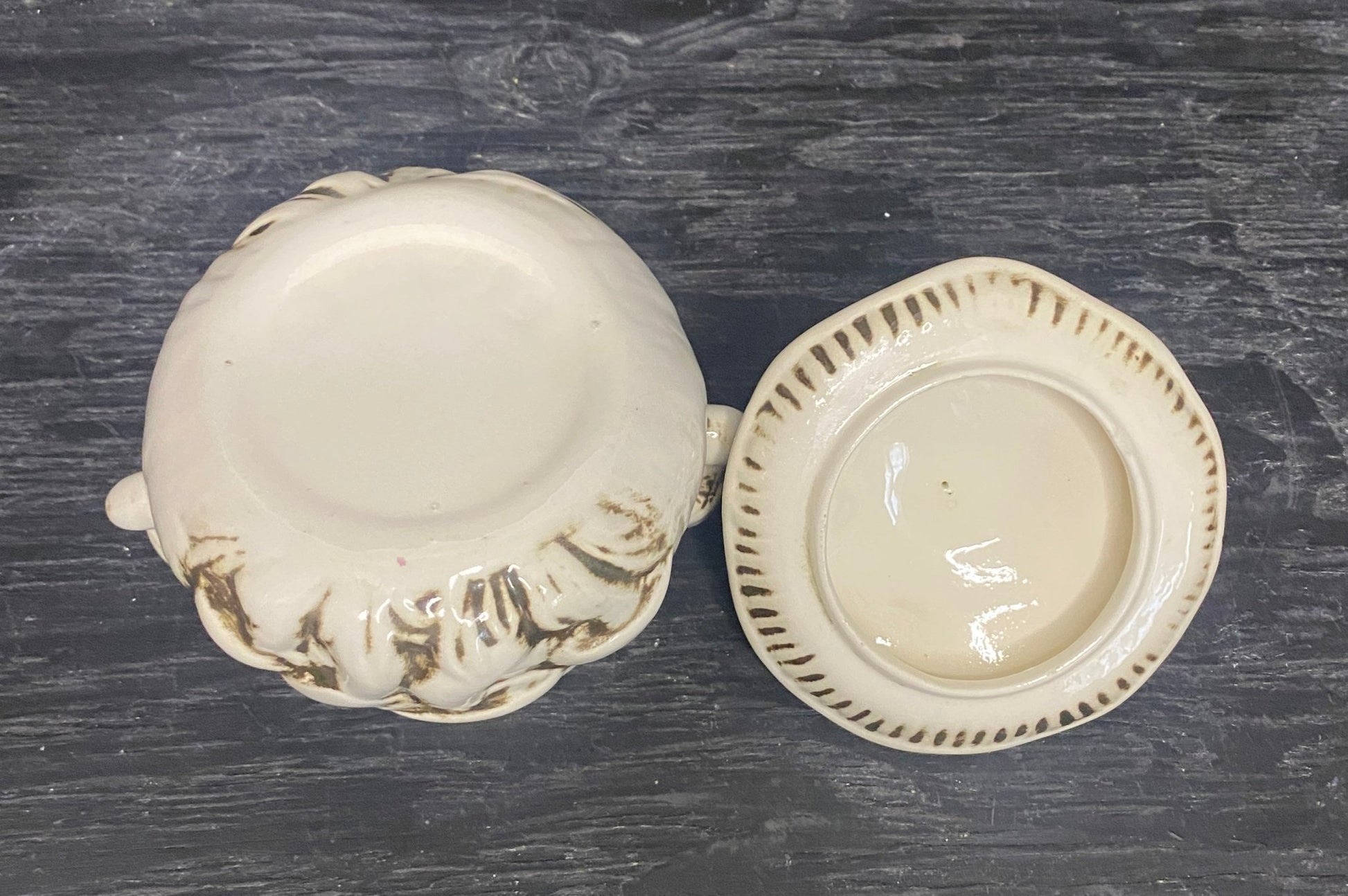 Arnels Ceramic Mushroom Theme Sugar Bowl