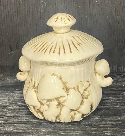 Arnels Ceramic Mushroom Theme Sugar Bowl