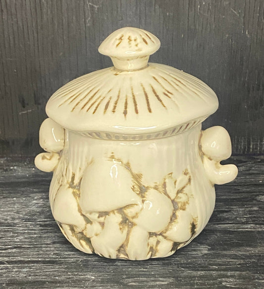 Arnels Ceramic Mushroom Theme Sugar Bowl