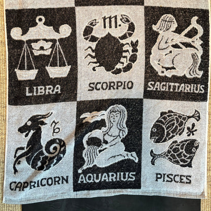 Astrology Zodiac Sign Vintage Beach Towel