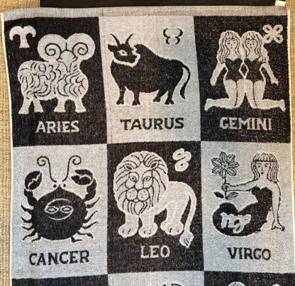 Astrology Zodiac Sign Vintage Beach Towel