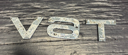 Audi V6T Lettering Badge Emblem