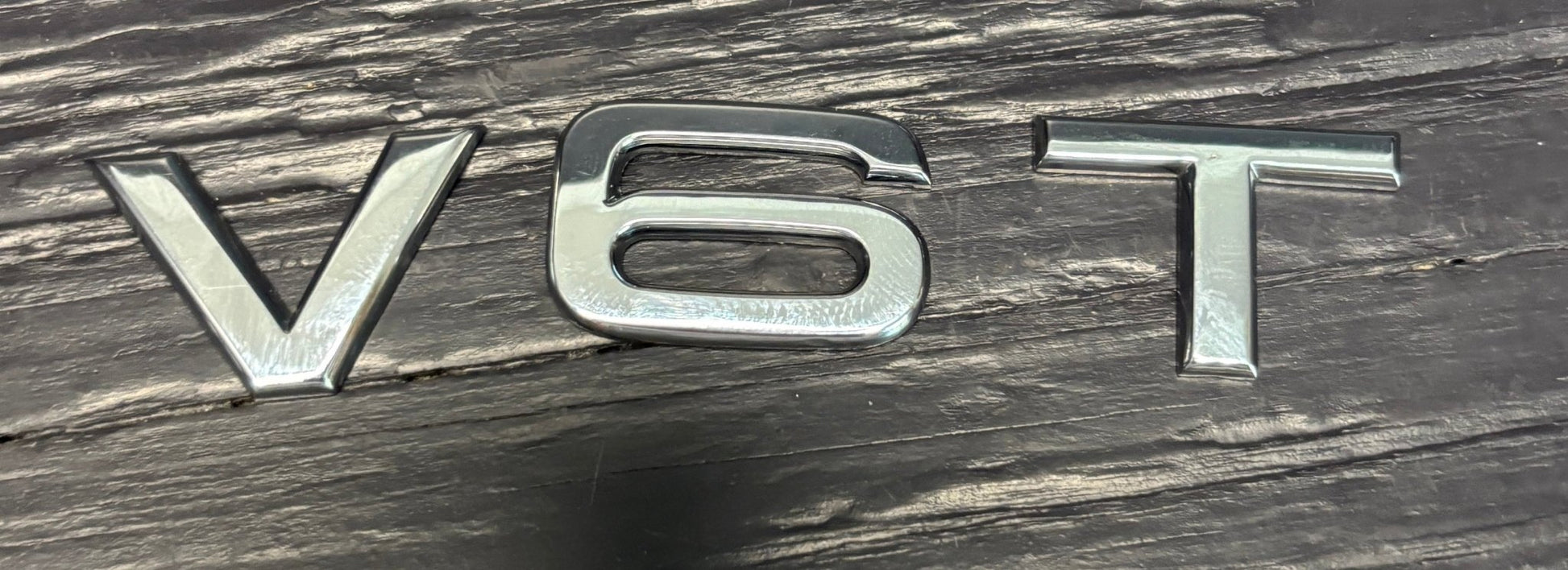 Audi V6T Lettering Badge Emblem