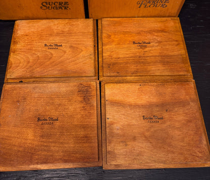 Baribo Maid Wood Kitchen Food Storage Container Set