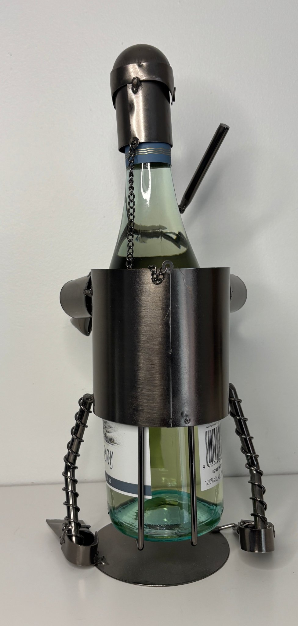 Baseball player Theme Metal Wine Bottle Display Holder