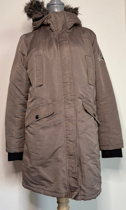 Beaver Canoe Lined Hooded Taupe Women’s Winter Coat