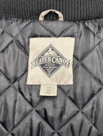 Beaver Canoe Lined Hooded Taupe Women’s Winter Coat Large