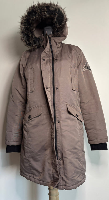 Beaver Canoe Lined Hooded Taupe Women’s Winter Coat