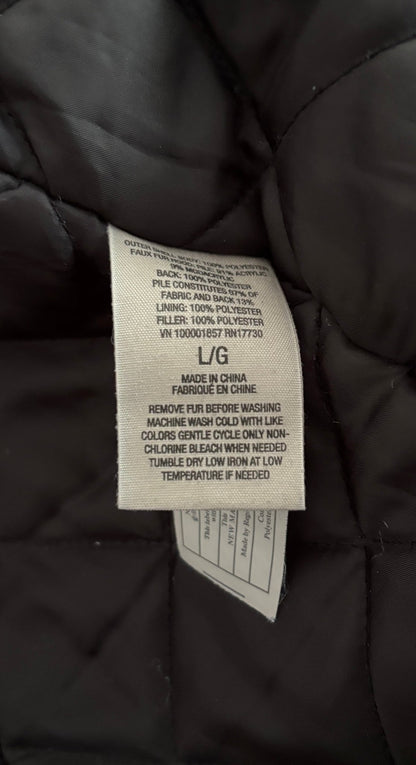Beaver Canoe Lined Hooded Taupe Women’s Winter Coat Large