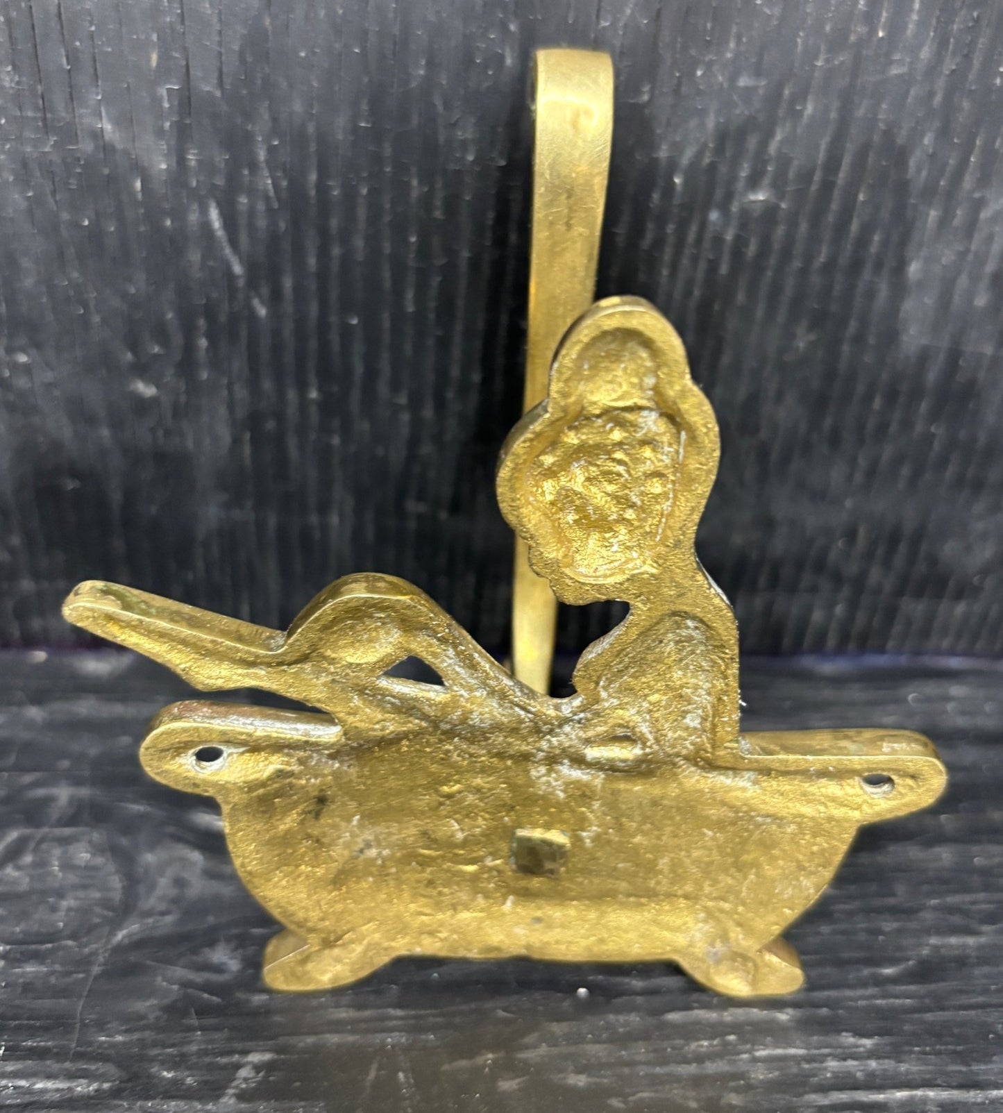 Brass Lady in Tub Bathroom Hook - HLJ at HomeBrass Lady in Tub Bathroom HookCoatrackVintage