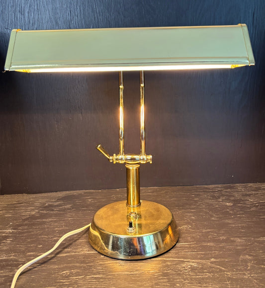 Brass Multi Adjustable Banker Table Lamp