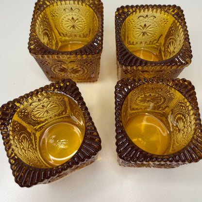 Brockway Glassware Concord Deco-Lite Amber Candle Holders