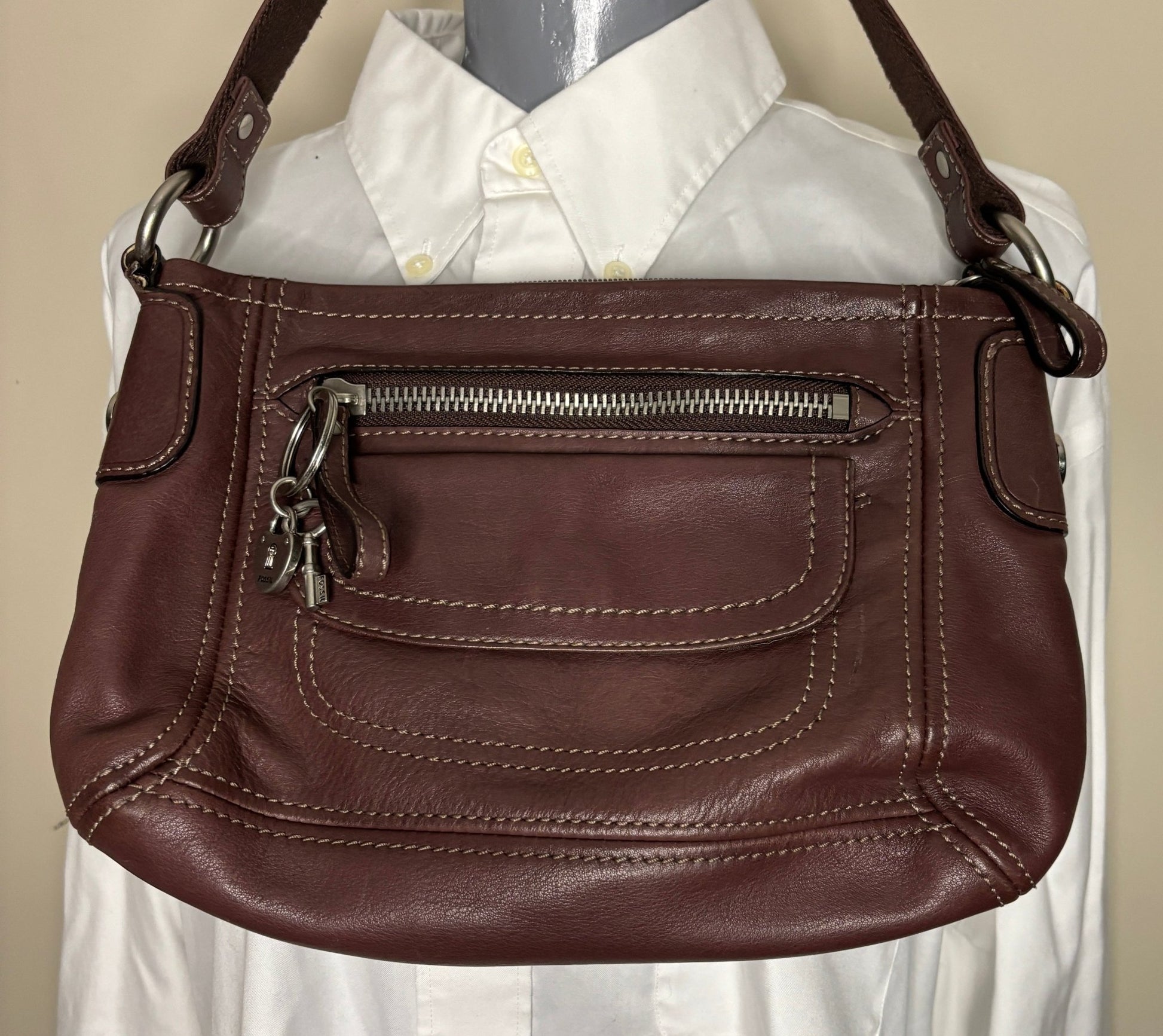 Brown Fossil Hobo Purse