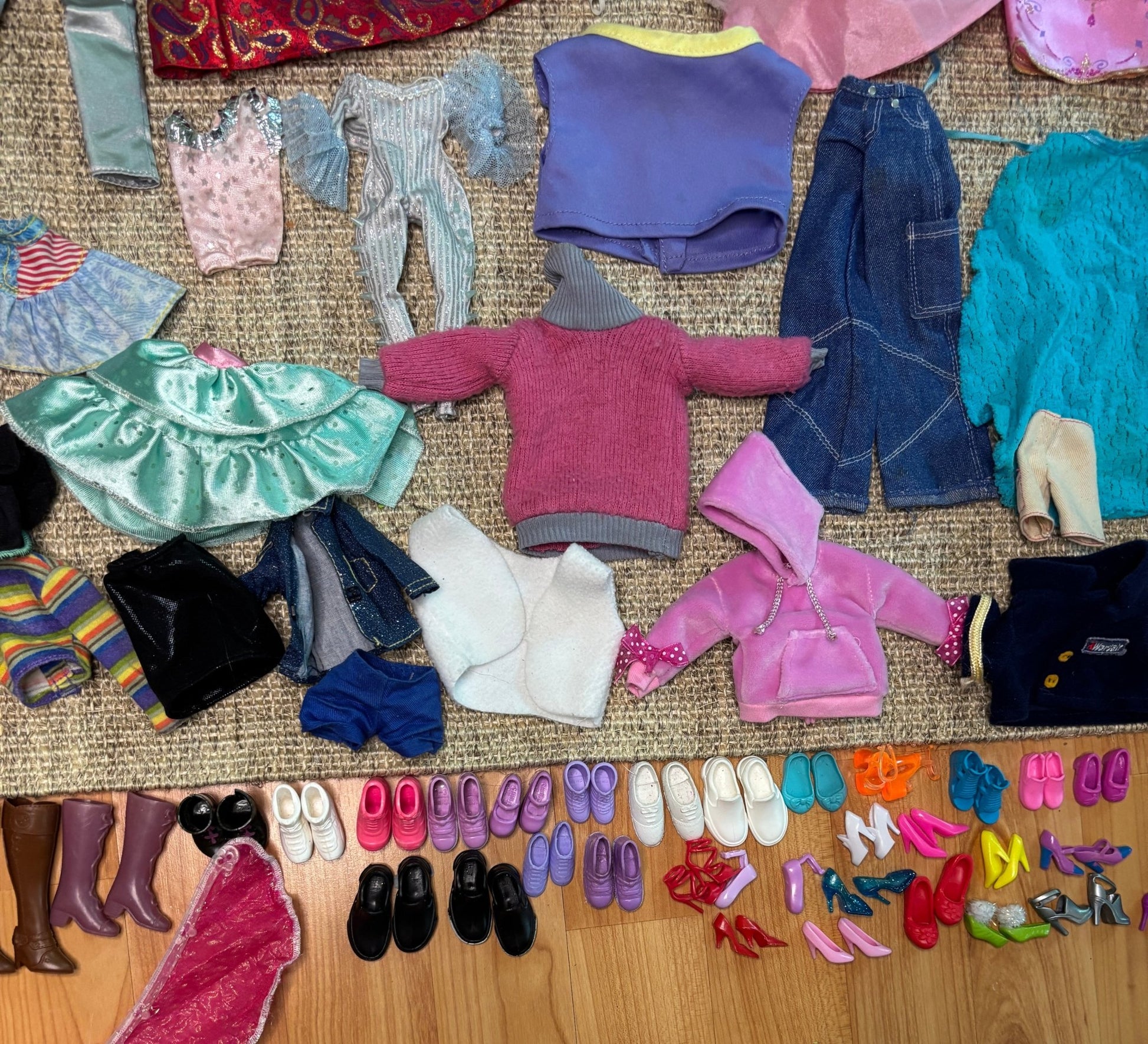 Bulk Lot of Barbie and Doll Clothes and Accessories